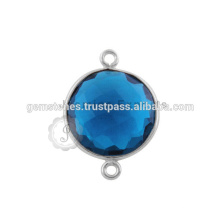 925 Sterling Silver Bezel Gemstone Conectores Conectores de ajuste de bisel